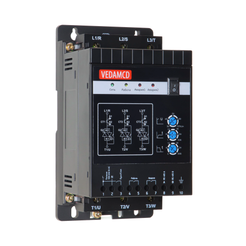 Устройство плавного пуска VEDA MCD1 — MCD13305 — VM-10-P1K5-0009-S2-CV2-B-M